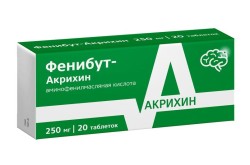 Фенибут-акрихин табл. 250 мг 20 шт.