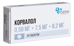 Корвалол табл. 0.58 мг+7.5 мг+8.2 мг 20 шт.