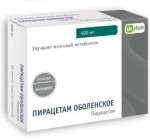 Пирацетам Оболенское, таблетки покрытые оболочкой пленочной 400 мг 20 шт