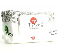 Салфетки влажные, Tanko (Танко) 70 шт Эко с пластиковой крышкой