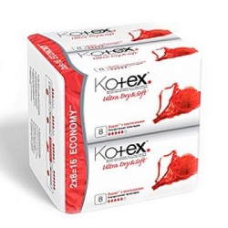 Прокладки женские, Kotex (Котекс) 16 шт ультра супер софт