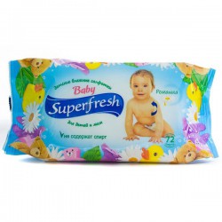 Салфетки влажные, Superfresh (Суперфреш) 72 шт для детей и мам