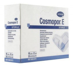 Повязка стерильная самоклеющаяся, Cosmopor E (Космопор Е) р. 10смх8см 25 шт арт. 900873 послеоперационная