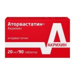 Аторвастатин-Акрихин, таблетки покрытые оболочкой 20 мг 90 шт