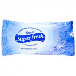 Салфетки влажные, Superfresh (Суперфреш) №15 бриз